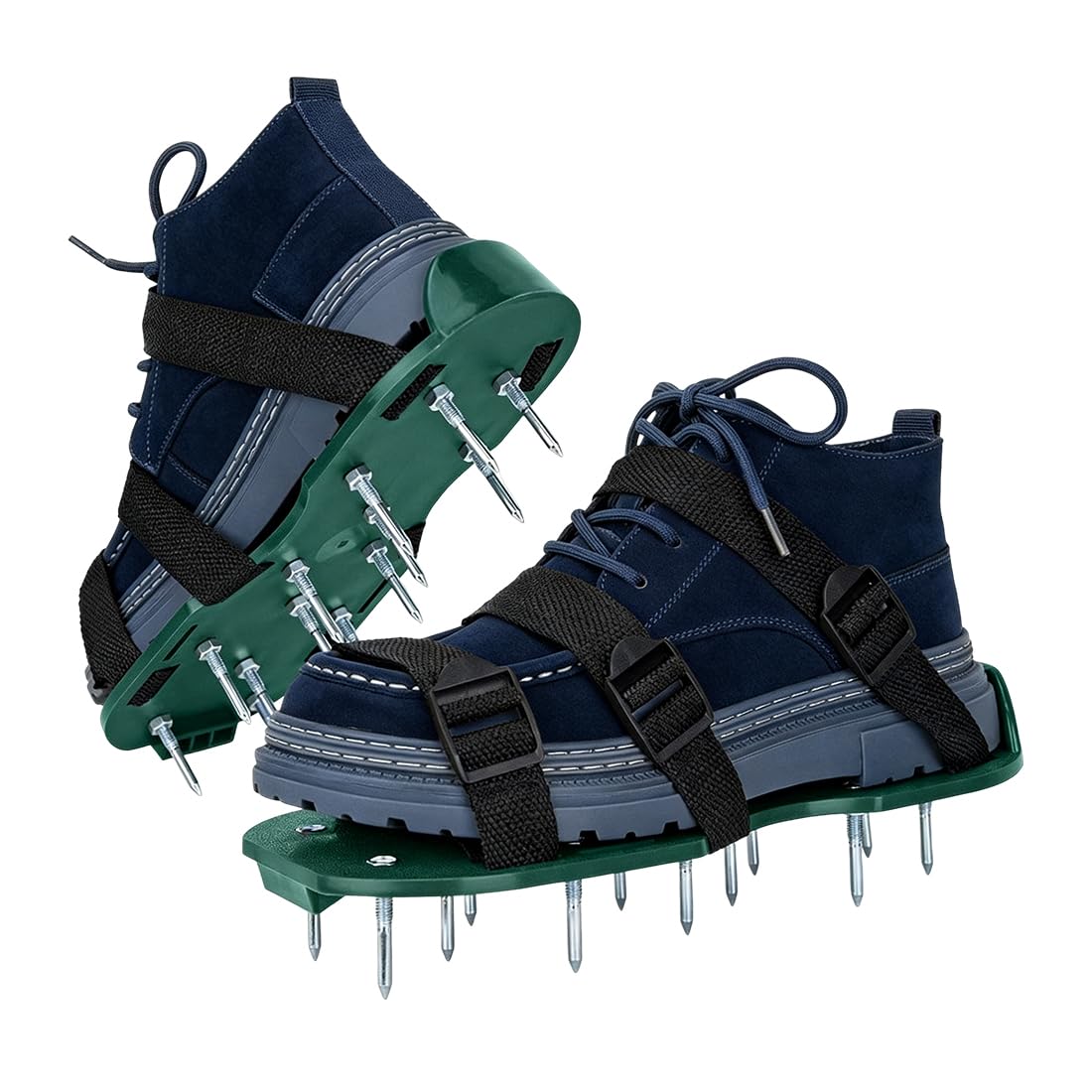 Arieggiatore Per Prato Pantofola Con Chiodi,Con Cinghie Regolabili,Per Aerare Il Prato, Pratici Attrezzi Da Giardinaggio Per La Manutenzione (Verde)
