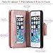 iphone 8 Plus Purse Case,iphone 7 Plus Wallet Case,Auker Trifold 9 Card Holder Vintage Book Leather Folio Flip Magnetic Protective Wallet Case with Mirror&Cash Pocket for iphone 7 Plus/8Plus Rose Gold