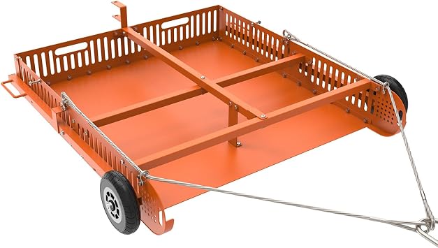 2 in 1 Horse Paddock Cleaner & Trailer, Tow-Behind Trailer Horse Manure Scoop, 2 in 1 Field Cleaner & Scooper for Paddock, Horse Pasture