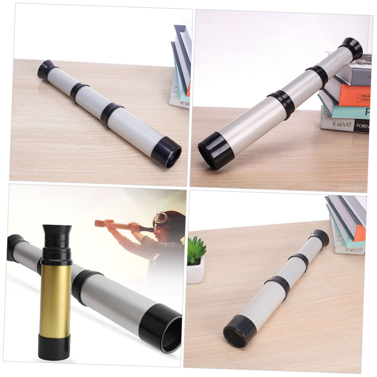 KESYOO 2 pcs Collapsible Pirate Telescope for Educational for Outdoor Exploration Lightweight Portable Design Present for Boys for Travel Adventure