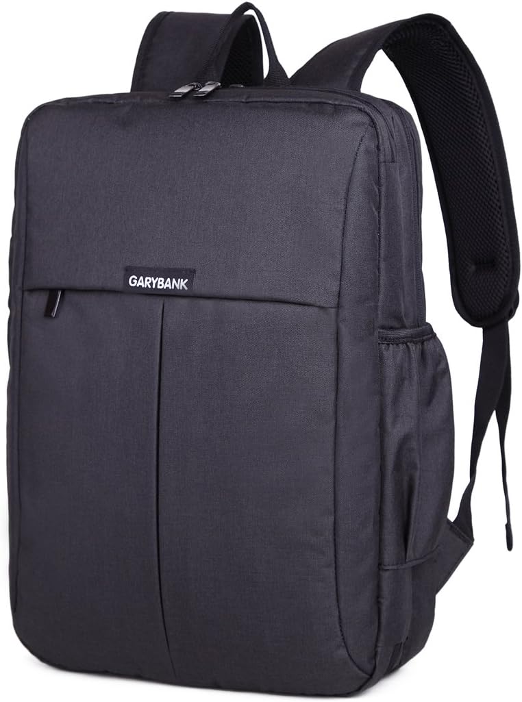Garybank Waterproof Laptop Backpack 15.6 For Women Men Both Top Loader and Panel Loader Slim Business Rucksack Good For College School Travel Shoulder Tech Bag Up to 15.6 inch Laptop & Notebook Black