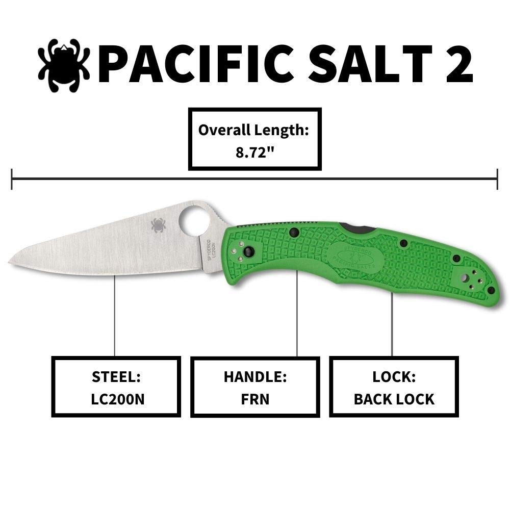 Amazon.co.jp: Spyderco Pacific Salt 2 軽量ナイフ 3.8インチ LC200N 