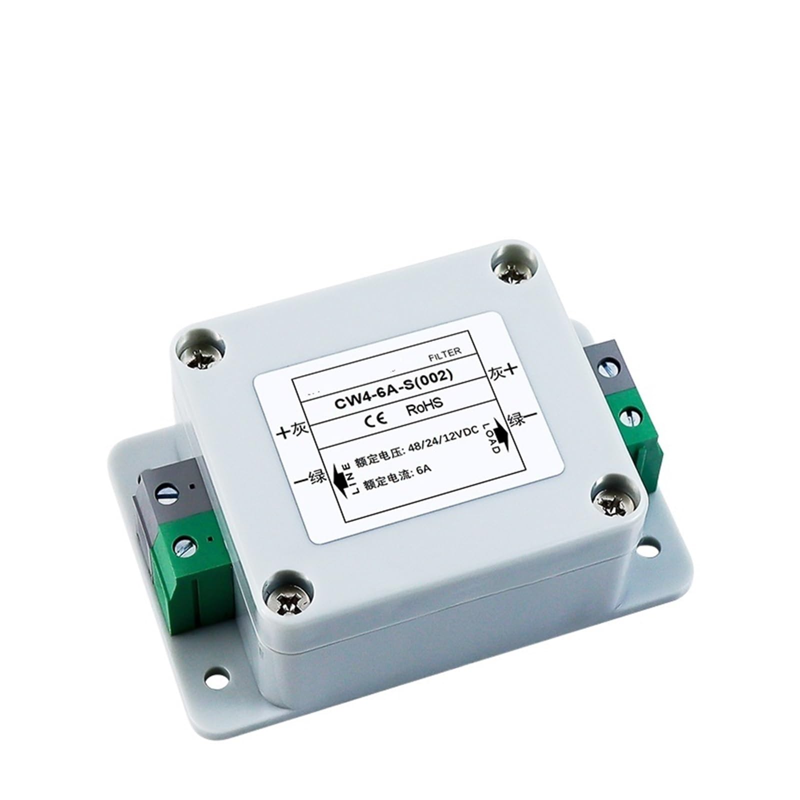 CW4-6A-S 002 filtre d'alimentation anti-interférence DC12V-48V pour signal stable