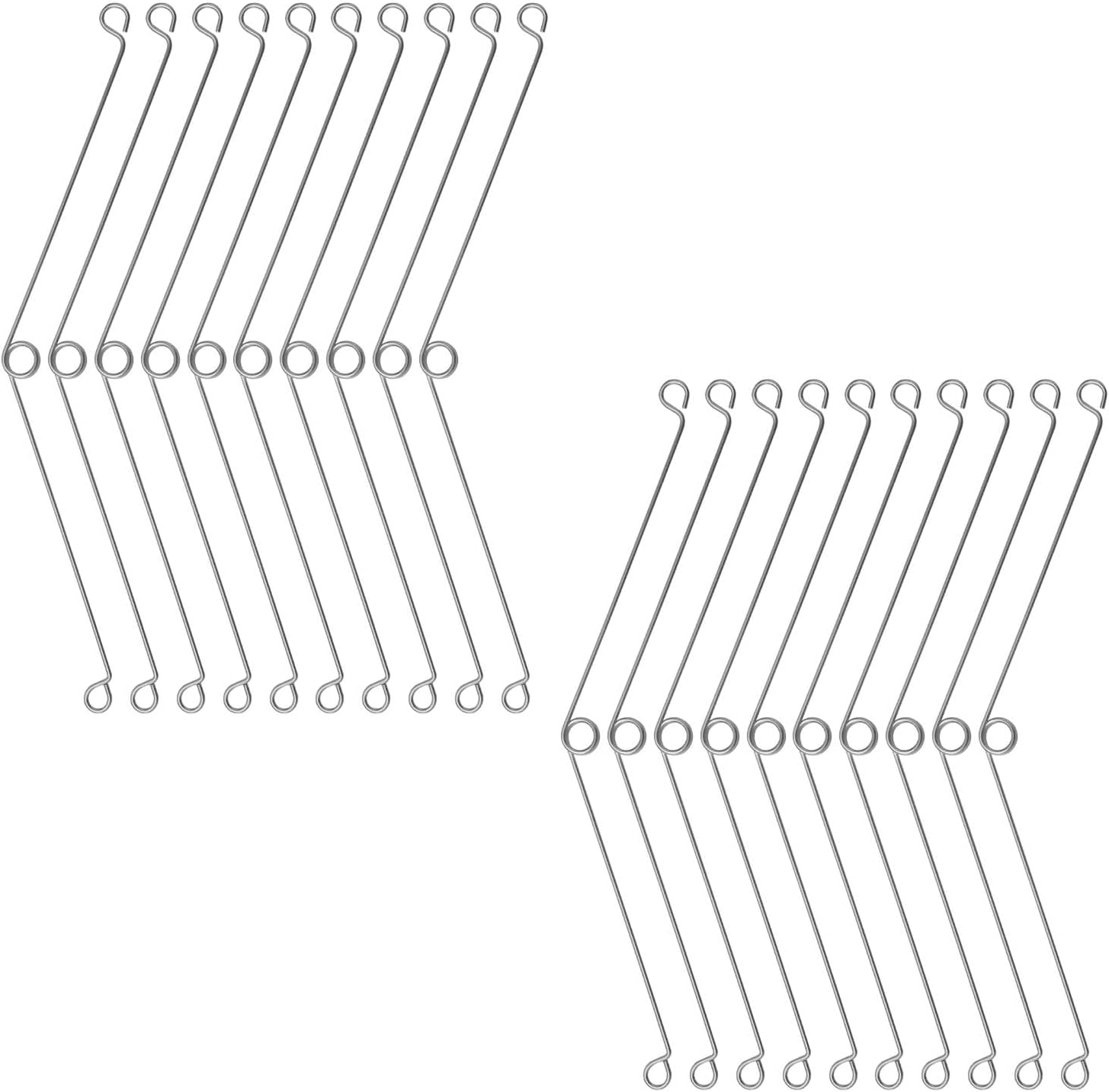 20pcs Recessed Lighting Spring Clips, Silver Torsion Spring Clip Bathroom Fan Tool Ceiling Fan Tool Recessed Lighting Accessories