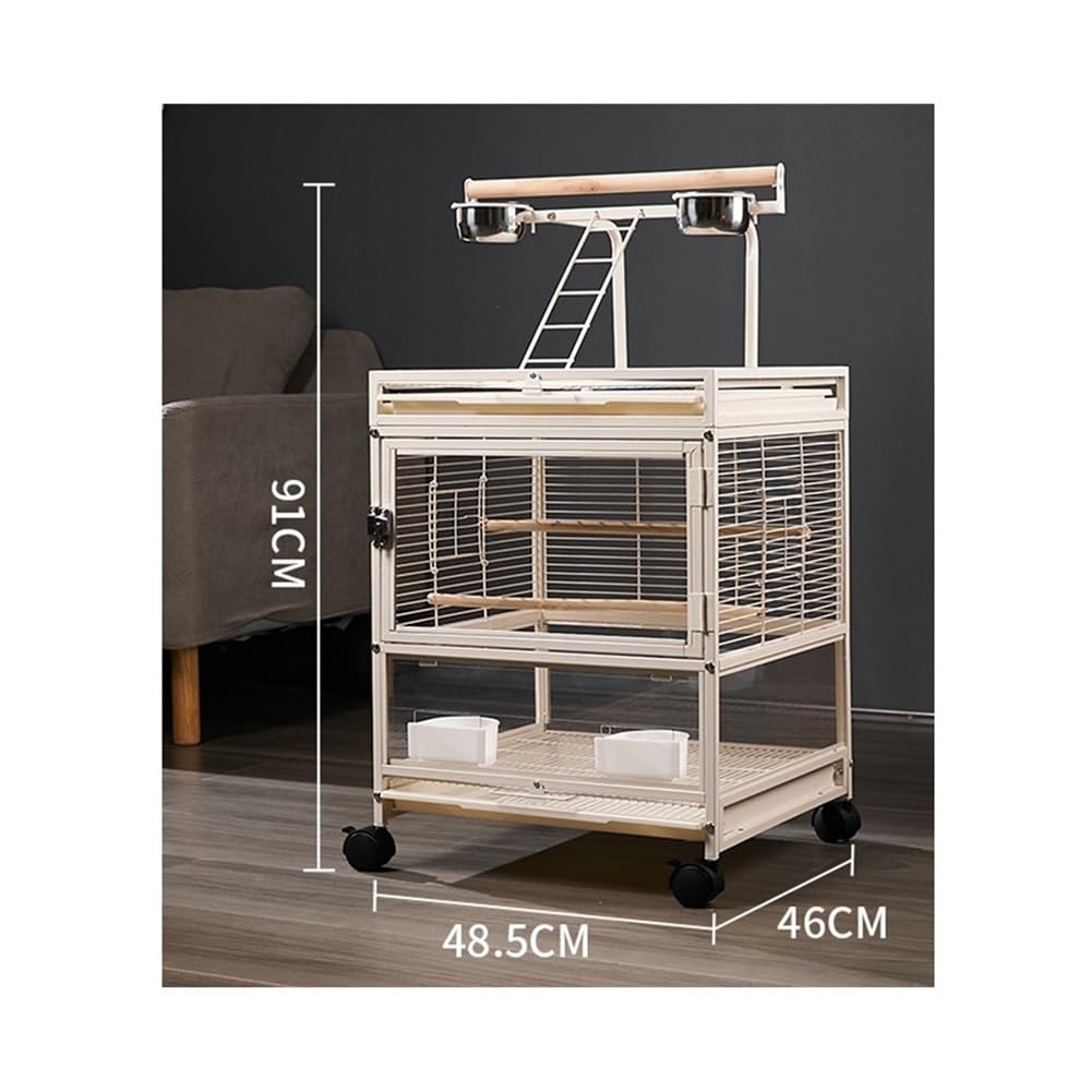 Jaula para pájaros, Jaula para Loros, Jaula Grande para Loros, casa Ampliable, apilable, Villa, Capacidad para Mantener pájaros, Jaula de Viaje para pájaros