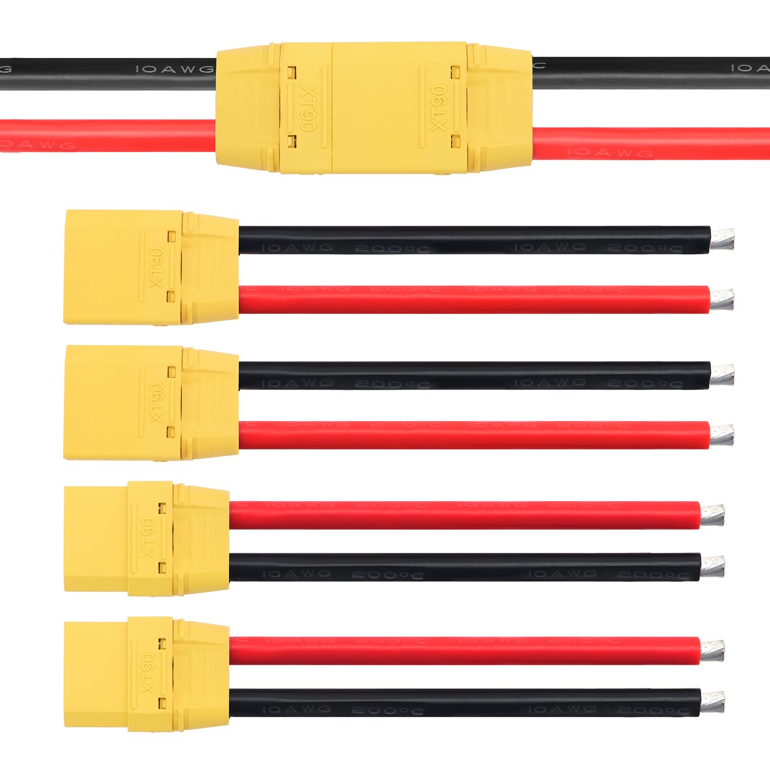 YIXISI 10 Pares XT60 XT60H Conectores de Batería, XT60H Conectores Macho Hembra, XT60H Conectores de Bala Macho Hembra, con Sheath, para Batería RC Lipo — view 13