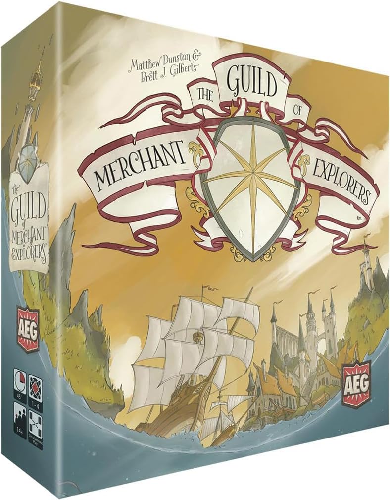 AEG The Guild of Merchant Explorers | Explore The World, Establish New Settlements | Nautical Voyage Adventure Board Game | 1-4 Players | Ages 10+