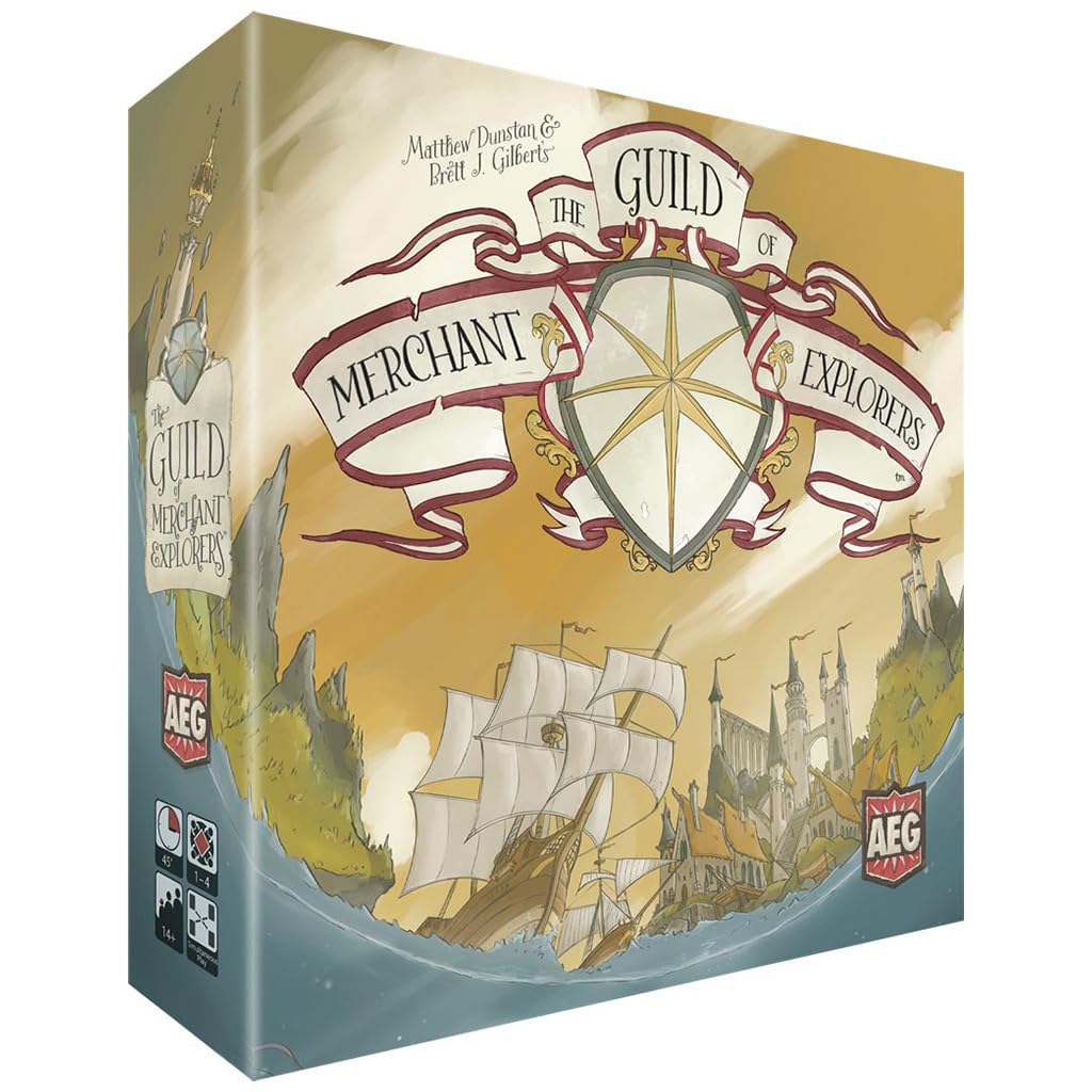 AEG The Guild of Merchant Explorers | Explore The World, Establish New Settlements | Nautical Voyage Adventure Board Game | 1-4 Players | Ages 10+