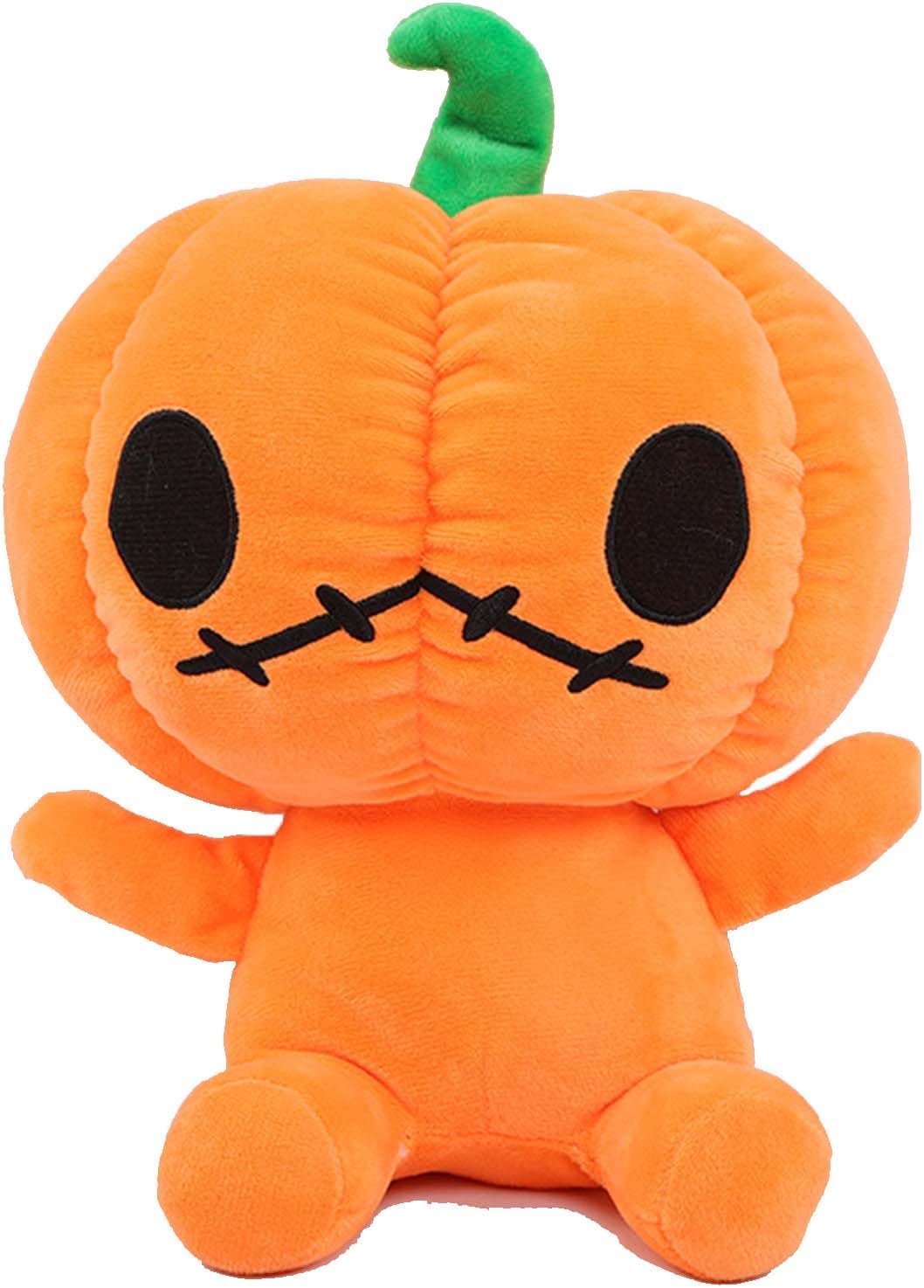 Sricam Halloween Pumpkin Plush Toy, Orange Stuffed Pumpkin Fluffy Plush Toy Cute Festive Pumpkin Cushion Soft Toy for Halloween Decorations Add a Festive Atmosphere