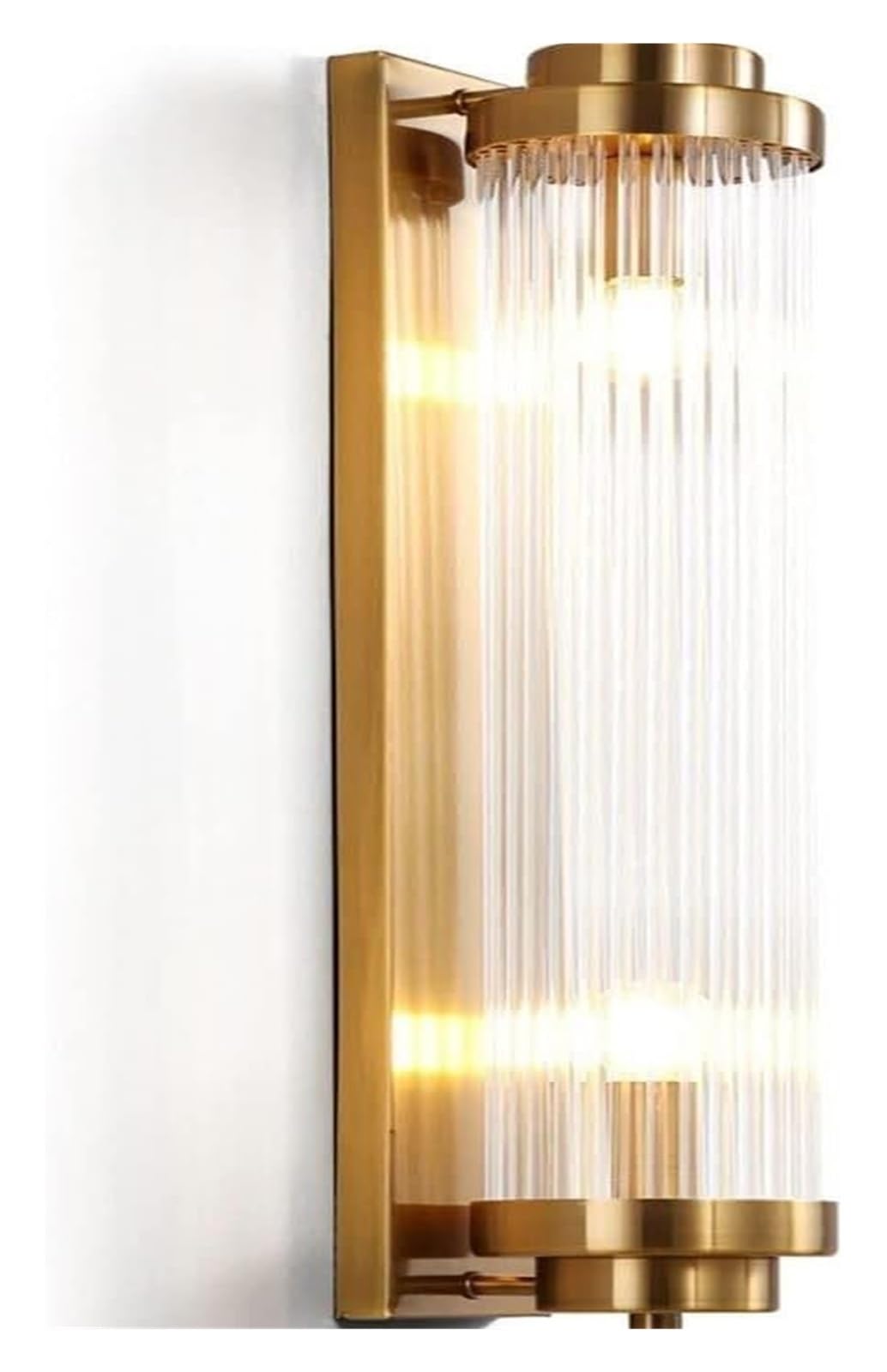 ZXTIIEUF Industrial Crystal Glass Shade Wall Light E14 Lighting Lamp Indoor Bedside Headboard Sconce Lamps sconces(Gold,12 * 60cm)