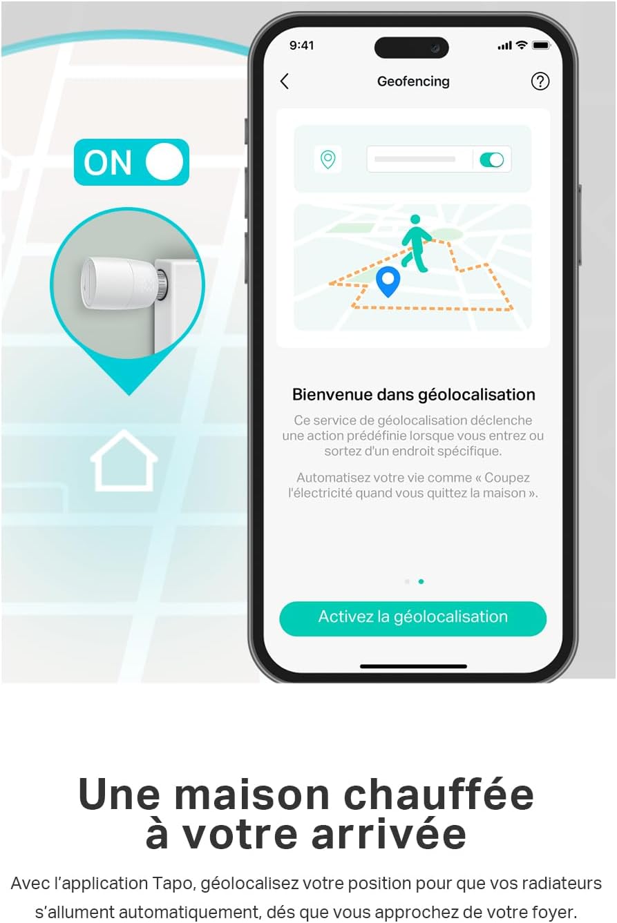 TP-Link Kasa Thermostat Connecté Matter, Chauffage WiFi HomeKit Alexa KE100 | Réduisez vos factures d'énergie, contrôle du chauffage à distance via appli, programmation, Kasa Hub Requis — vue 6