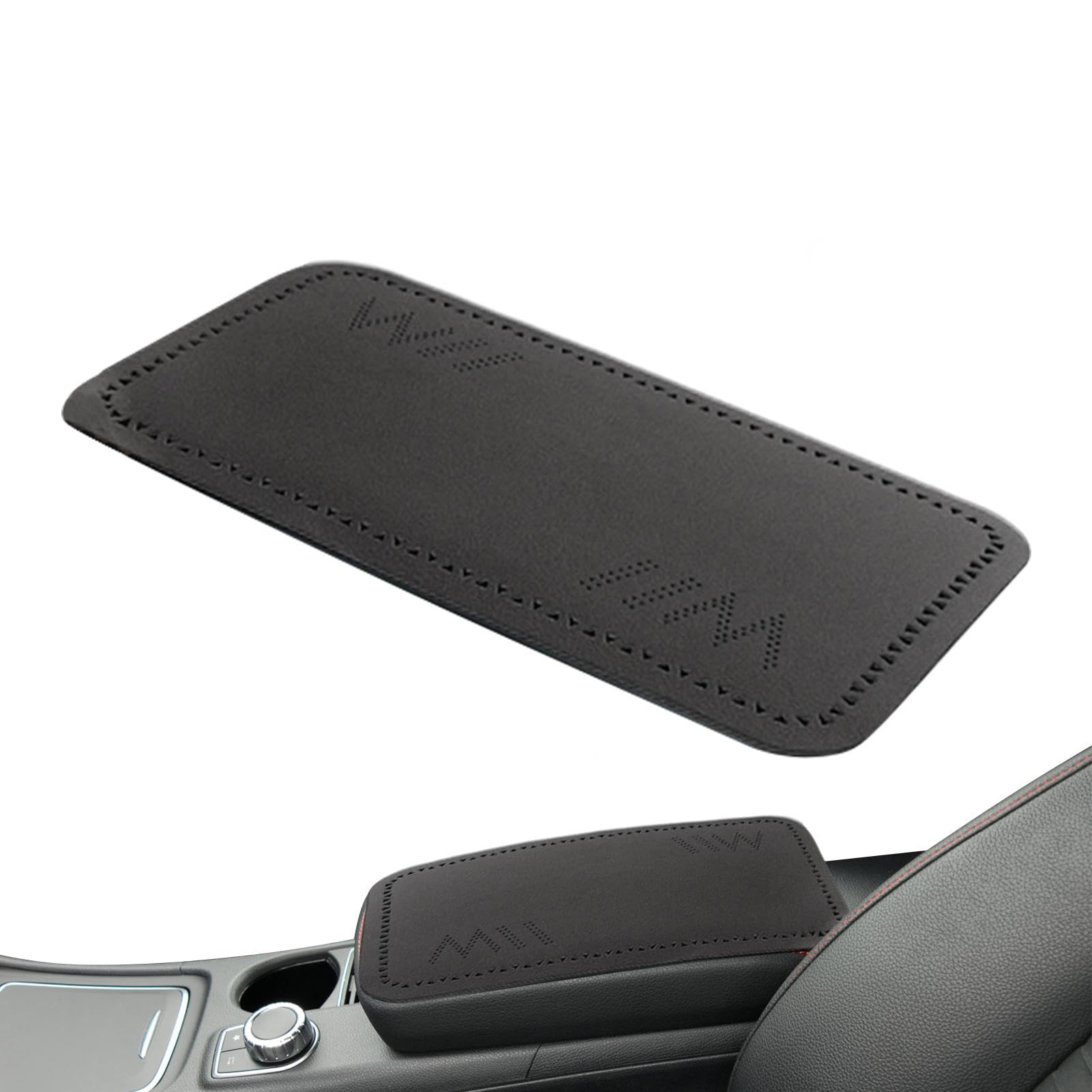Tappetino per console centrale, universale, nero, per bracciolo auto, per la maggior parte dei veicoli, SUV, camion, impermeabile