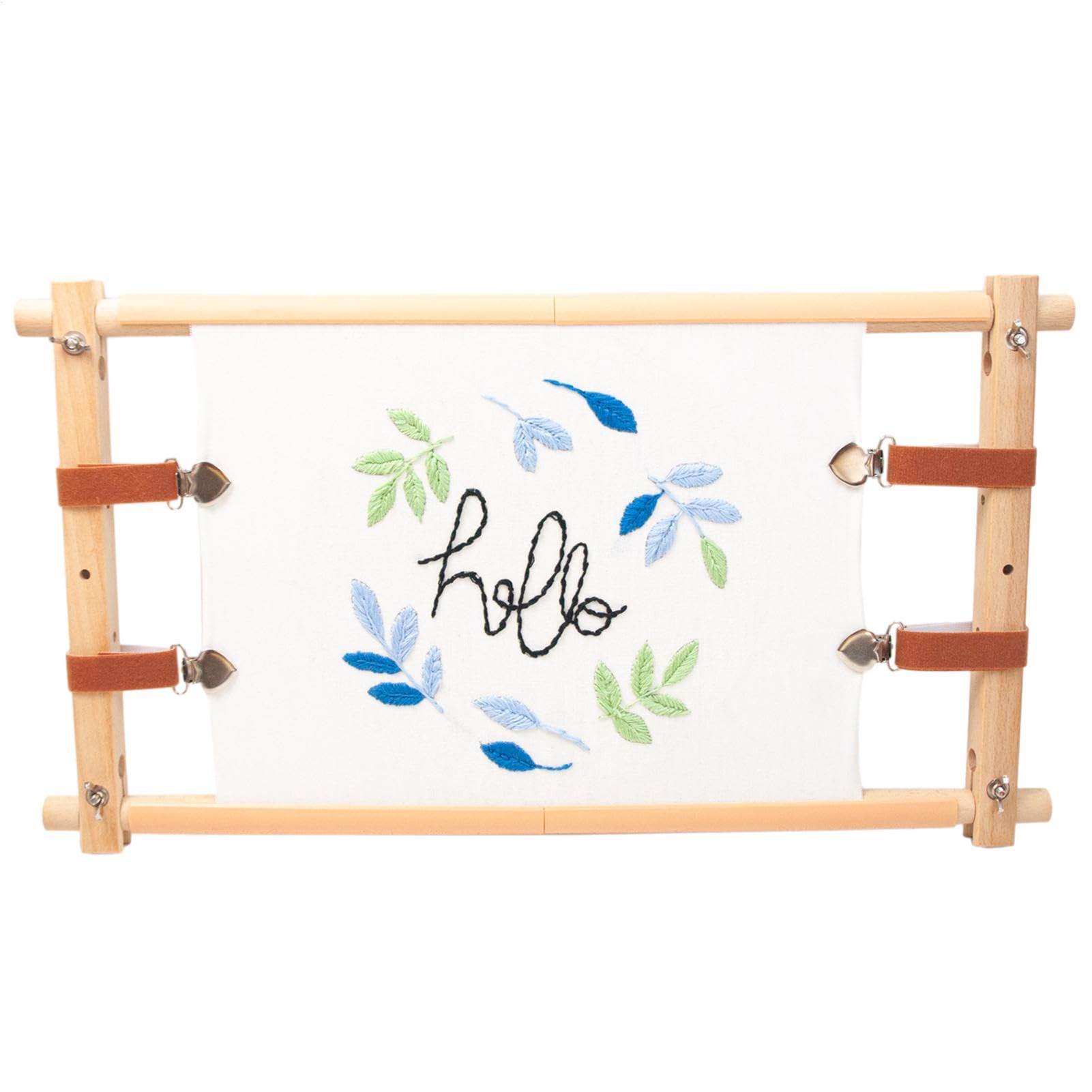 Needlepoint Embroidery Tapestry Scroll Frame Wooden Stitching Frame Needlepoint Holder Wooden Needlepoint Stretcher Wood Needlework Quilting Hoop Stand Stitching Holder Tool for Sewing