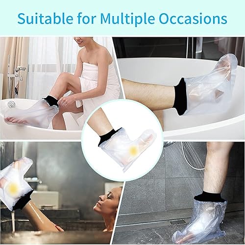 Miniatura 7 de Cubierta impermeable para adultos, para ducha, protector de pie para mantener los vendajes y yesos secos