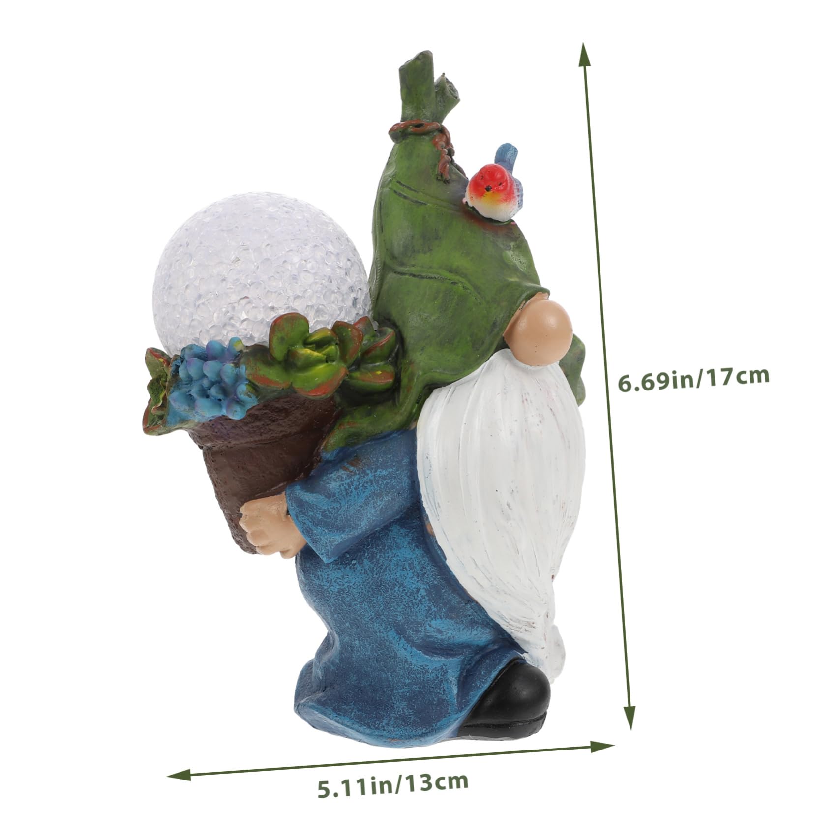 BESPORTBLE Statue de GNOME Solaire Rouge en Résine pour Jardin Extérieur