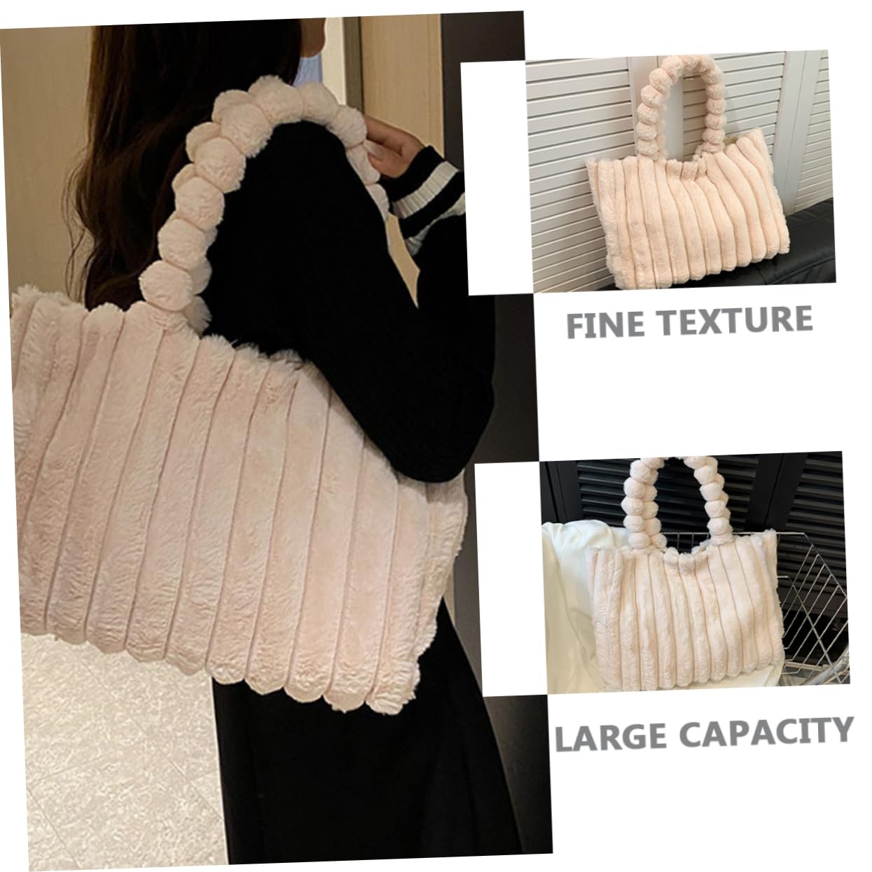 Bolso Ligero para Mujer Gran Capacidad Compartimentos de Felpa y Multipropósito y Estilo Delicado Adecuado para Uso de Viaje