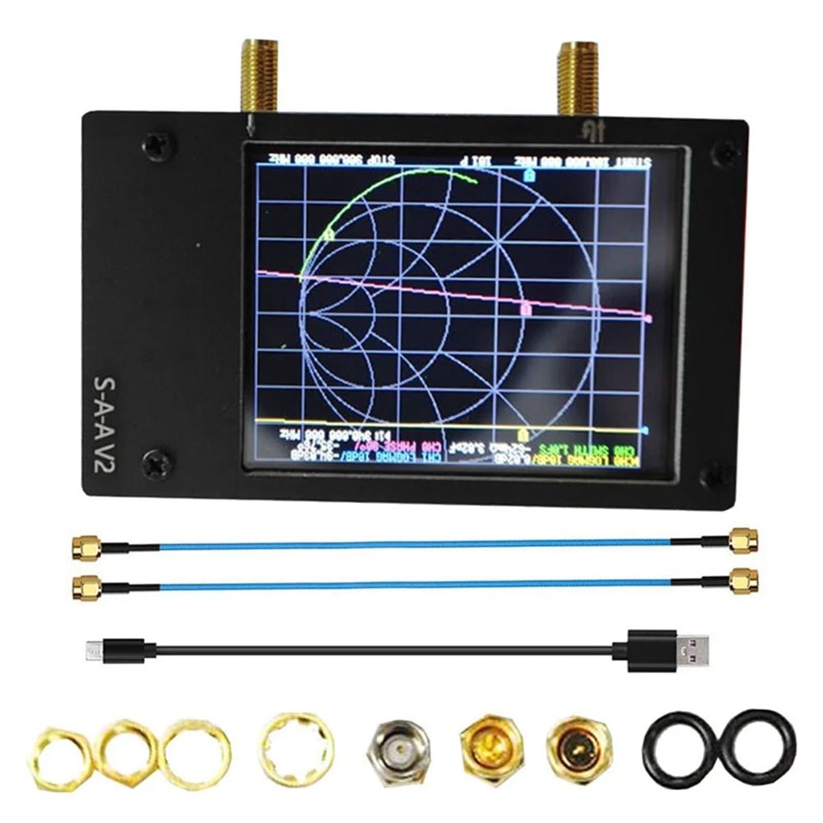 Analizadores de Espectro, Analizador de red vectorial Nanovna SAA V2 2,8 pulgadas con antena 50 kHz a 3 GHz
