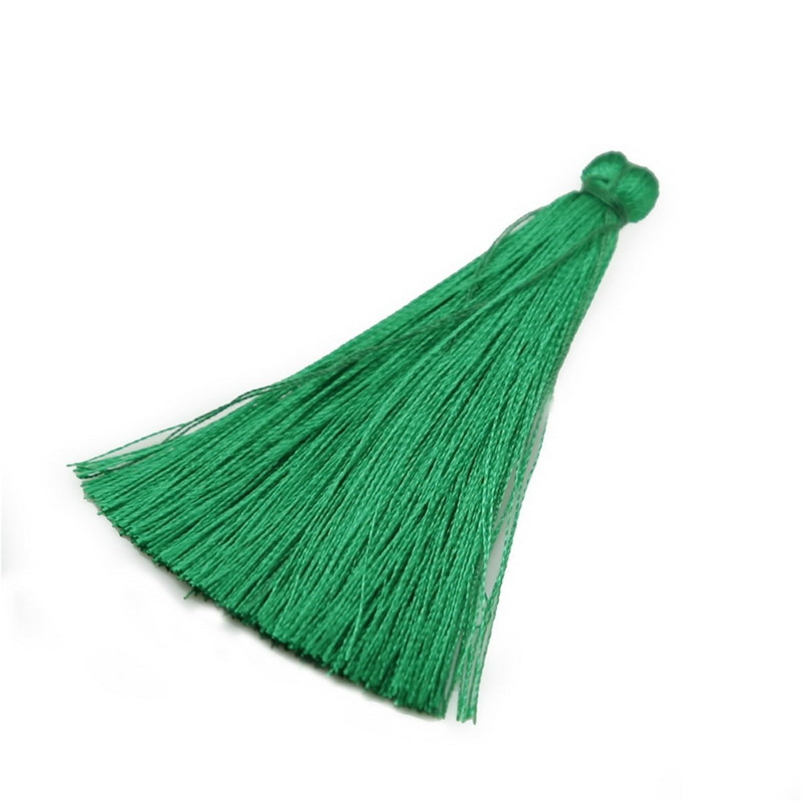 Mini Tassels for Crafts 20pcs Garment Silk Tassel Charms for Handmade Earring Jewelry DIY Clothing Sewing Accessories(Green)