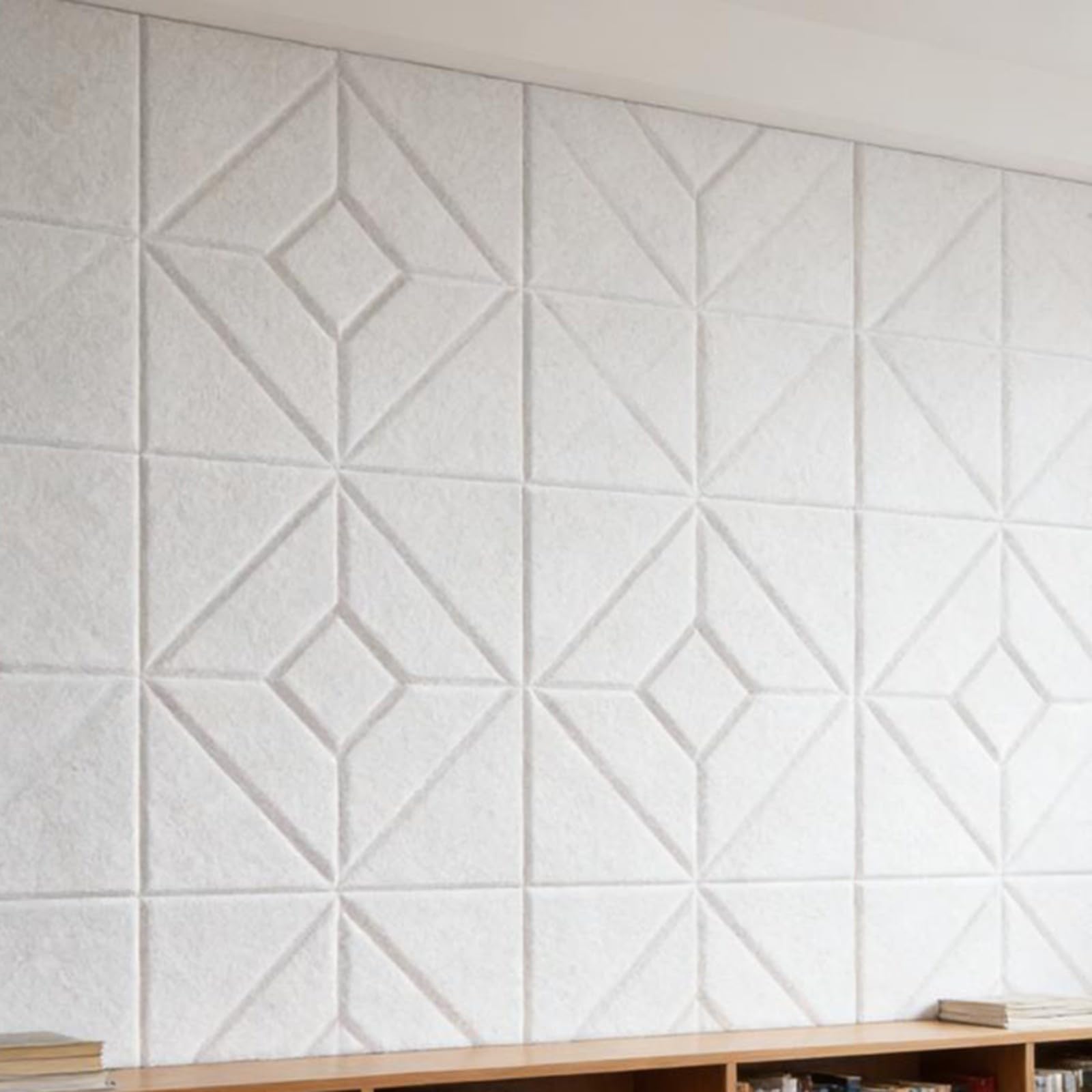 Pannelli fonoassorbenti bianchi, confezione da 20 pezzi, 30 x 30 x 1 cm, ad alta densità, per studio, ufficio, home theater, installazione senza attrezzi (24)