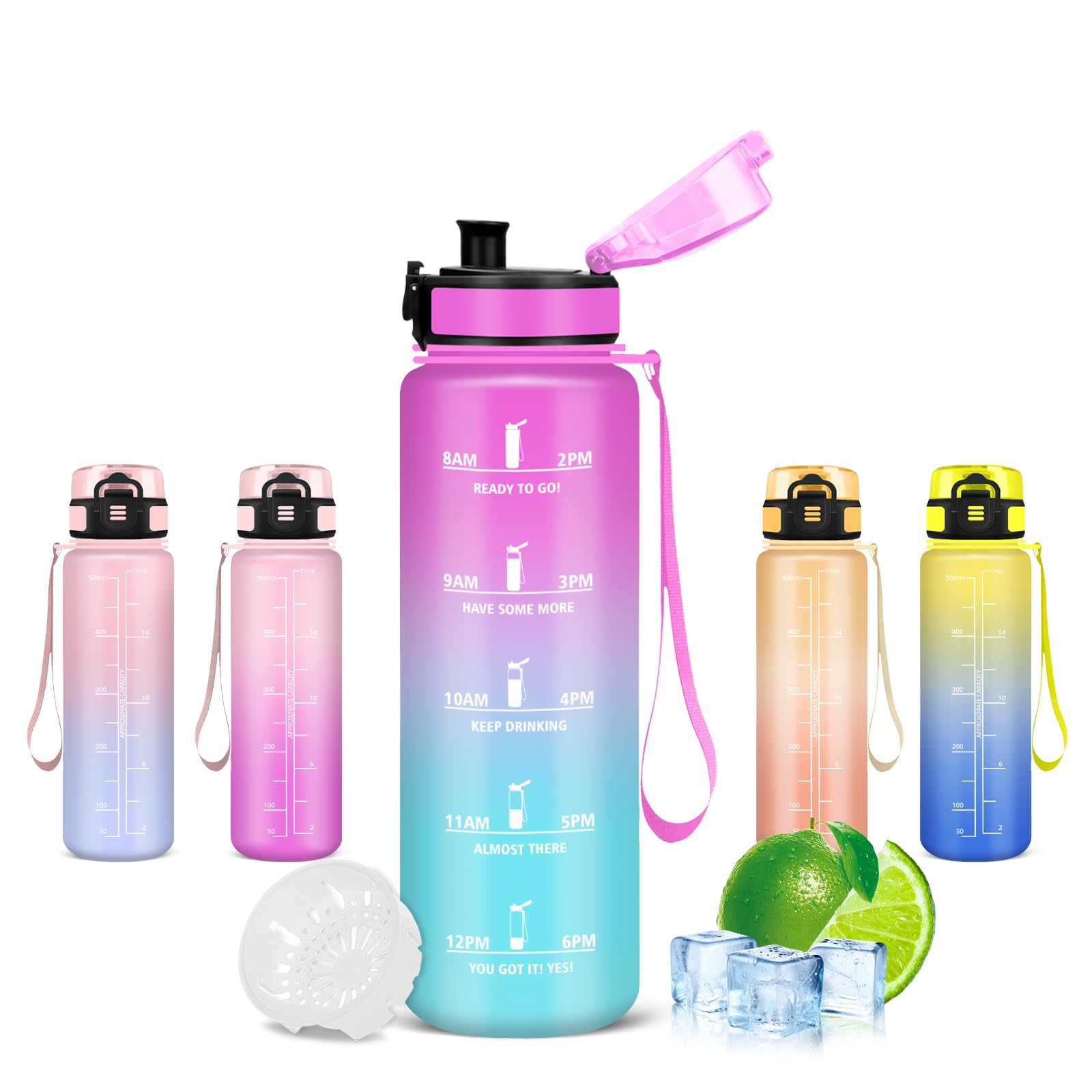 Grsta Children's Water Bottle, 500 ml, Leakless, Beach Water Bottle