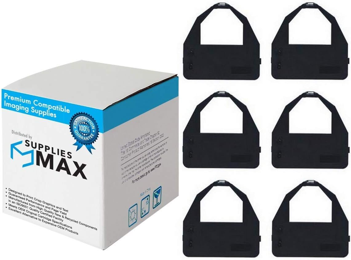 Compatible Replacement for Datasouth AMT Accel 500/525/535/635/1500/5350/6310/6350 Black Printer Ribbons (6/PK) (844110-001)