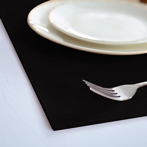 Miniatura 6 de Juego de 6 manteles individuales de tela de lino, lavables a máquina, resistentes al calor, sin arrugas, de poliéster grueso, para la mesa del