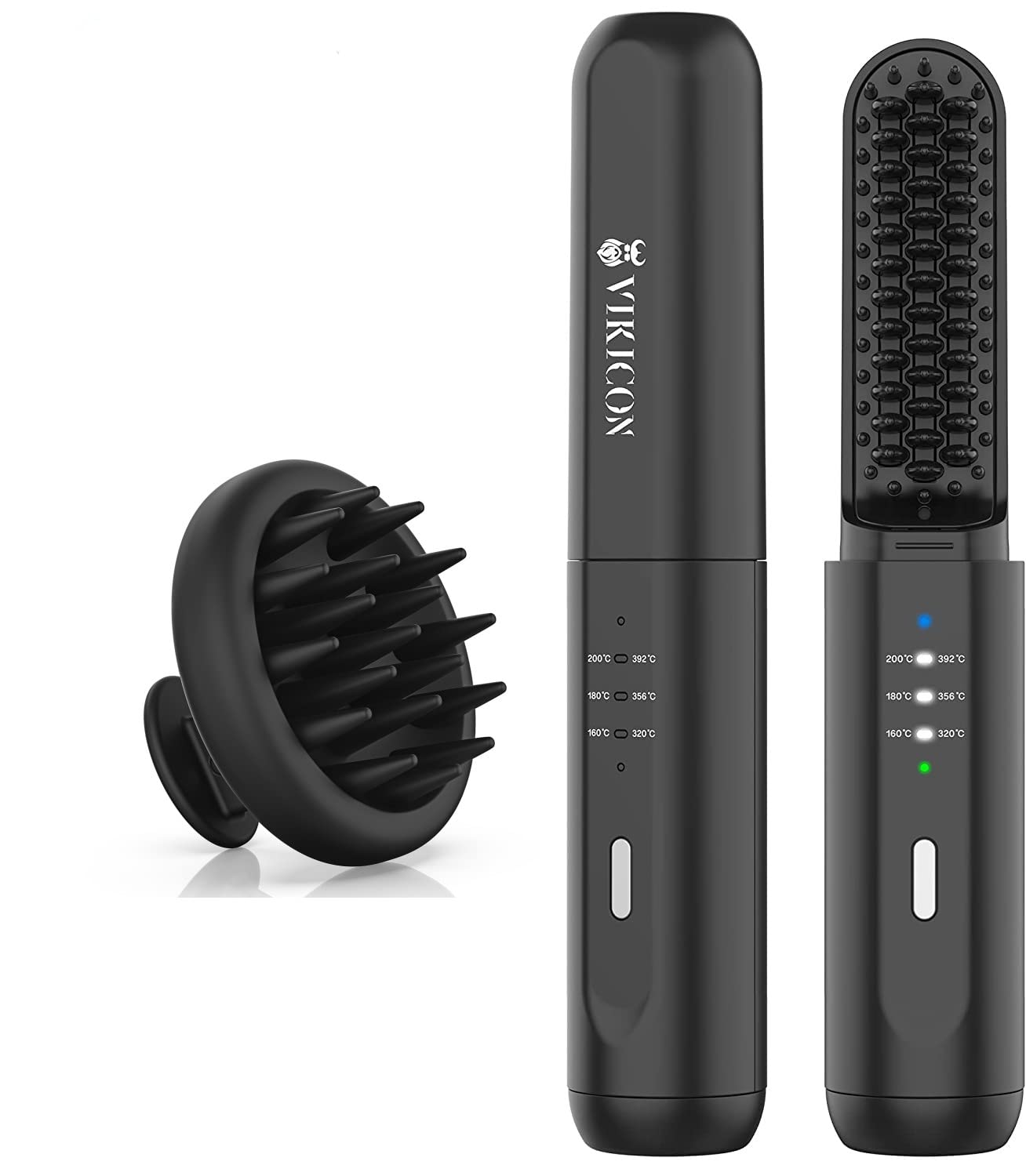 VIKICONUpgraded Beard Straightener & Beard Brush, Grooming Tools for Beard, Mustache Hair, Gifts for Men