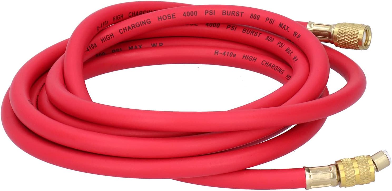 Charging Hose Tube, Air Conditioning Maintenance Tools Air Coolant Adding and Condition Manifold Gauges Fluorine Tube Snow Type Pressure Two Color Refrigerant Injection (R410