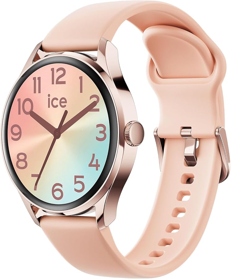 Montre Connectée ICE-WATCH Smart St 2.0 Rose Gold – Écran AMOLED 1,2”, Bracelet Mailles Milanaises, étanche IP68
