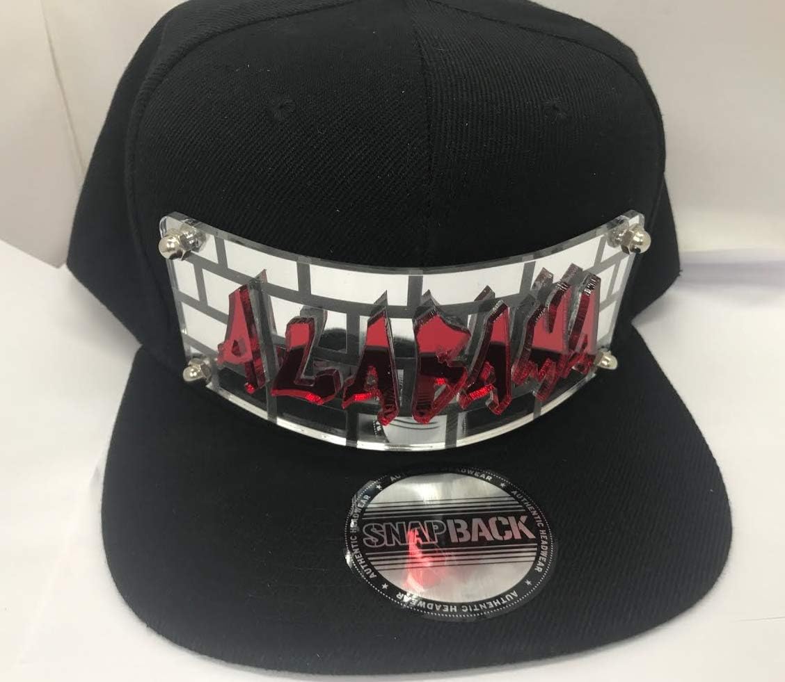 Personalized Custom Snapback Hat Six Panel Flat Bill Snap Back Hat Cap with Laser Cut Graffiti Letters, Custom Made to Order, Comfortable and Unique, Great Gift, an Exclusive Creation