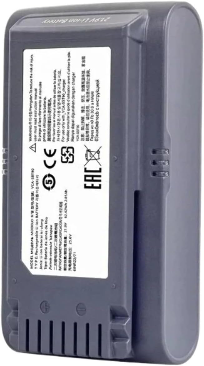 21.6V 4000/6000mAh Vacuum Cleaner Replacement Li-ion Battery, Compatible For Samsung Jet 90, 75, Pet(6000mAh)