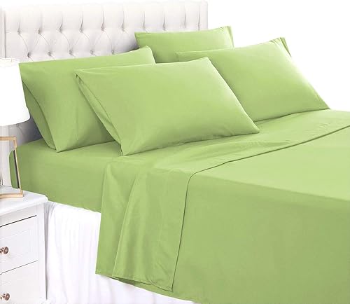 Miniatura 6 de Juego de sábanas de bolsillo extra profundo de 4 piezas de 600 hilos, 100% algodón, sábanas súper profundas para colchones de 18 a 24 pulgadas,