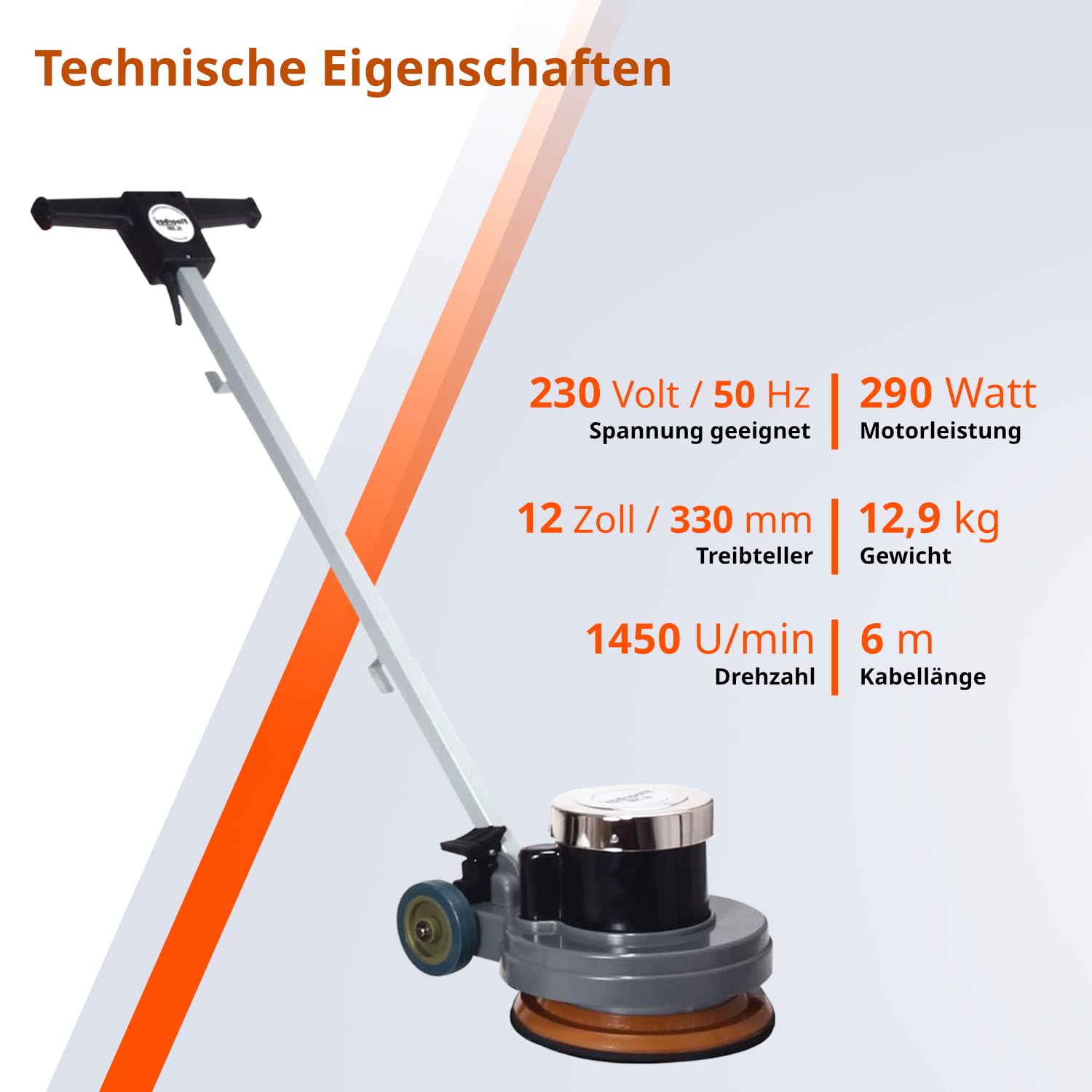 Floorboy 12 Zoll Reinigungs- und Poliermaschinen Set mit Anleitungen, Pads und Padkunde von Bioraum