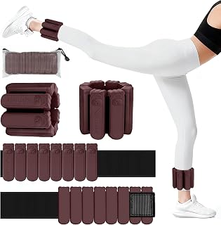 Abahub Adjustable Wrist & Ankle Weights 2Pack, Wearable Silicone Weighted Bracelet for Women, Arm Leg Weights for Home Gym Workout, Jogging, Yoga & Pilates