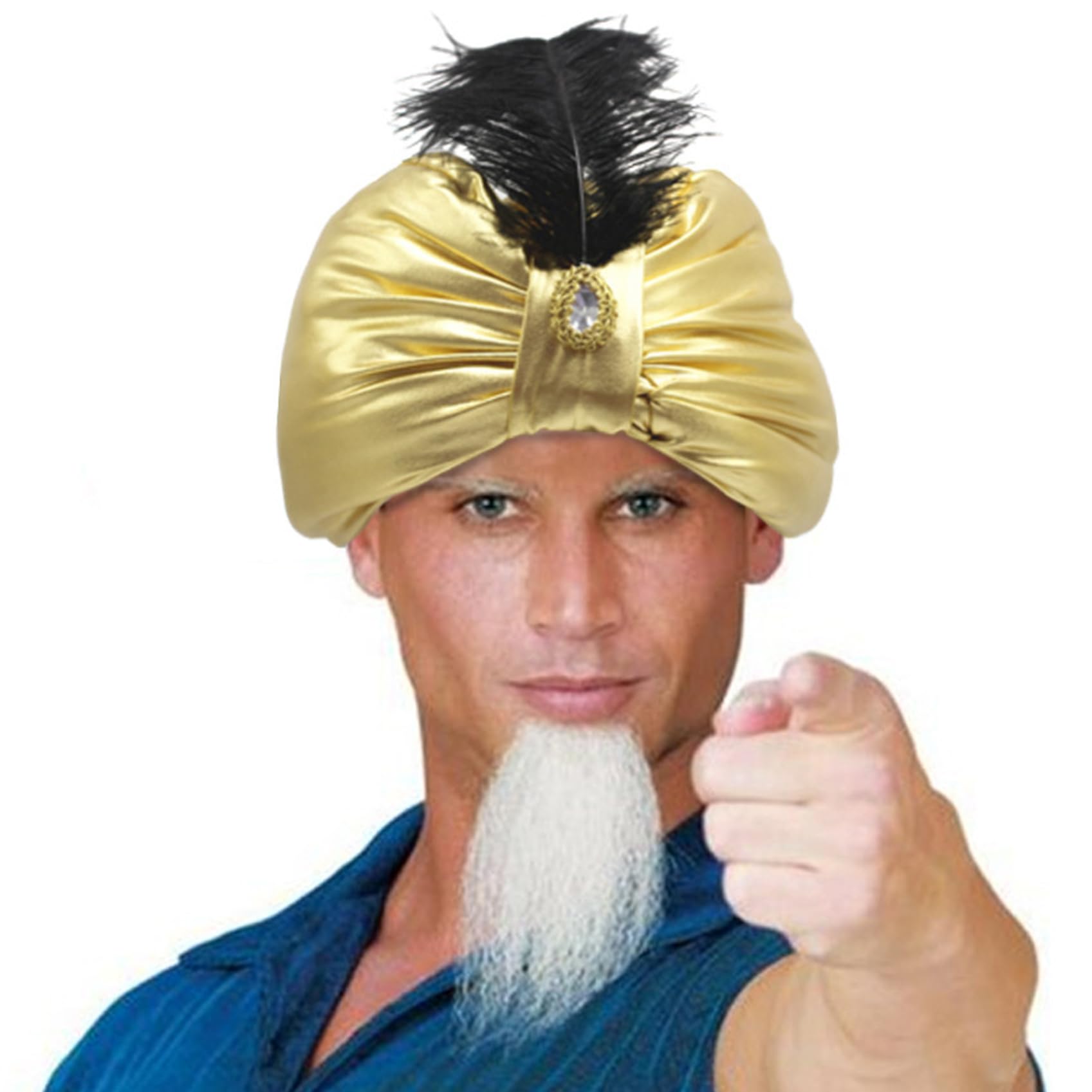 Turbante para Hombres y Mujeres, Envoltura de la Cabeza de satén Plisado del sultán Indio, Envoltura de la Cabeza del Turbante para Mujeres y Turbante para el Disfraces y la Fiesta.