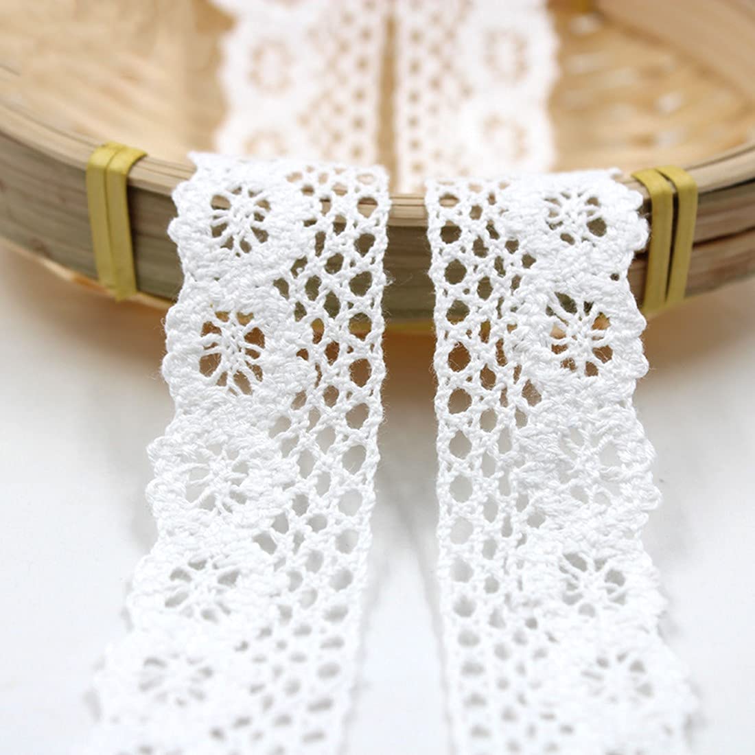 15yards Ruban De Dentelle Vintage Blanc Ruban Décoratif En