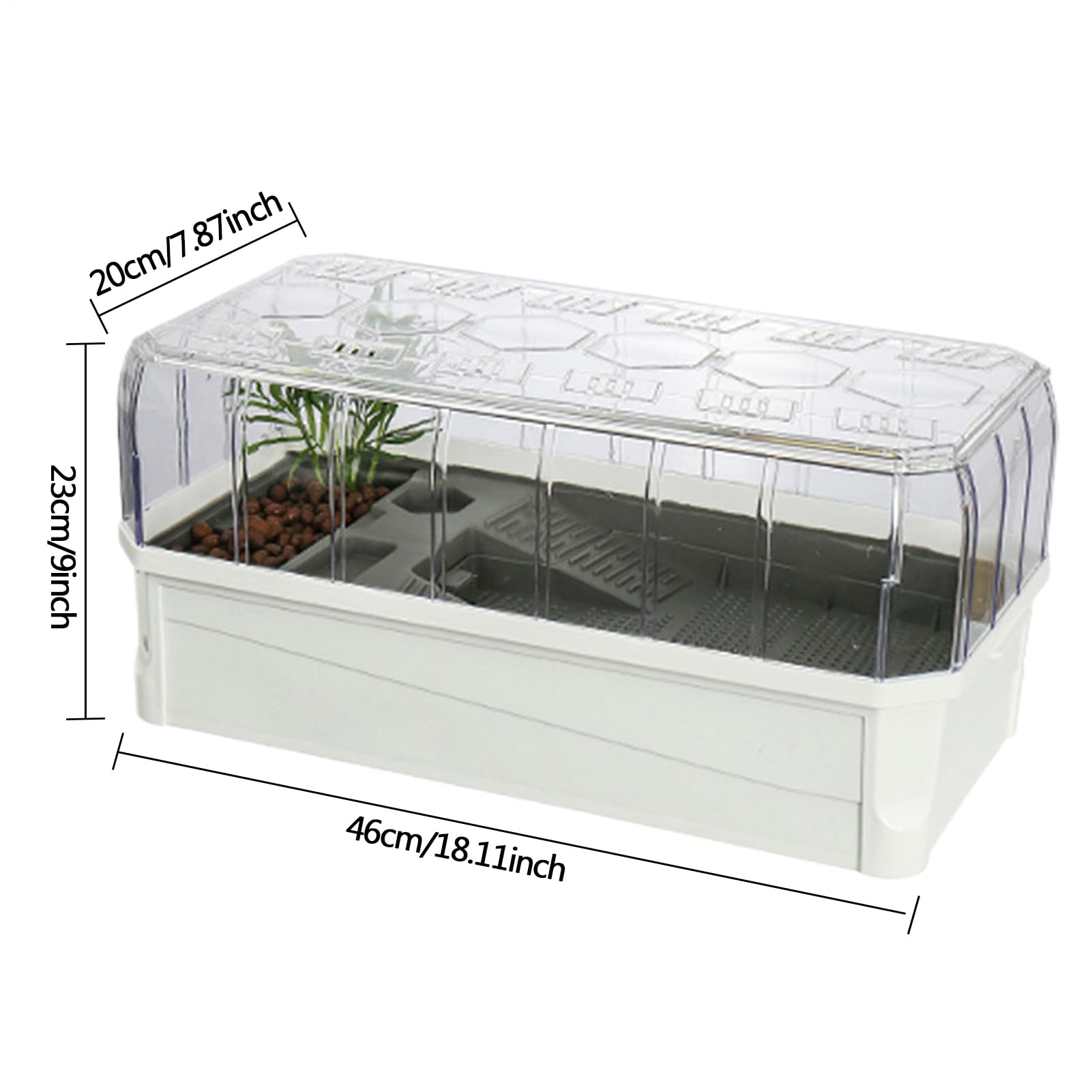 Acuario para Tortugas | Caja de Hábitat Interior Multiusos con Filtro | Hábitat Natural para Hierba Blanca