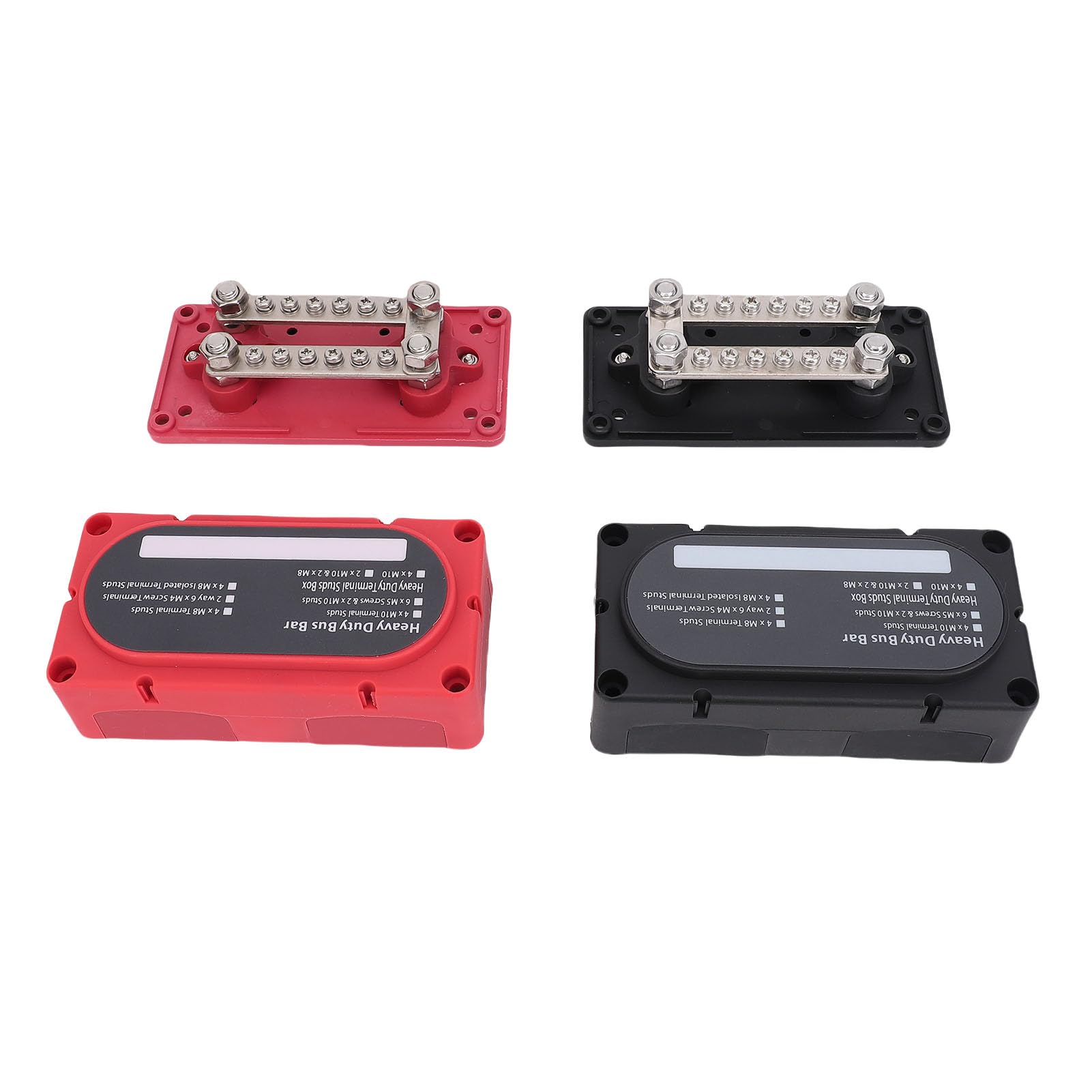 Jeffergarden Sammelschiene, 48V 150A Stromverteilerblock mit M8-Bolzen, für Elektrische Systeme von Automobil-Marine-RV-Yachten