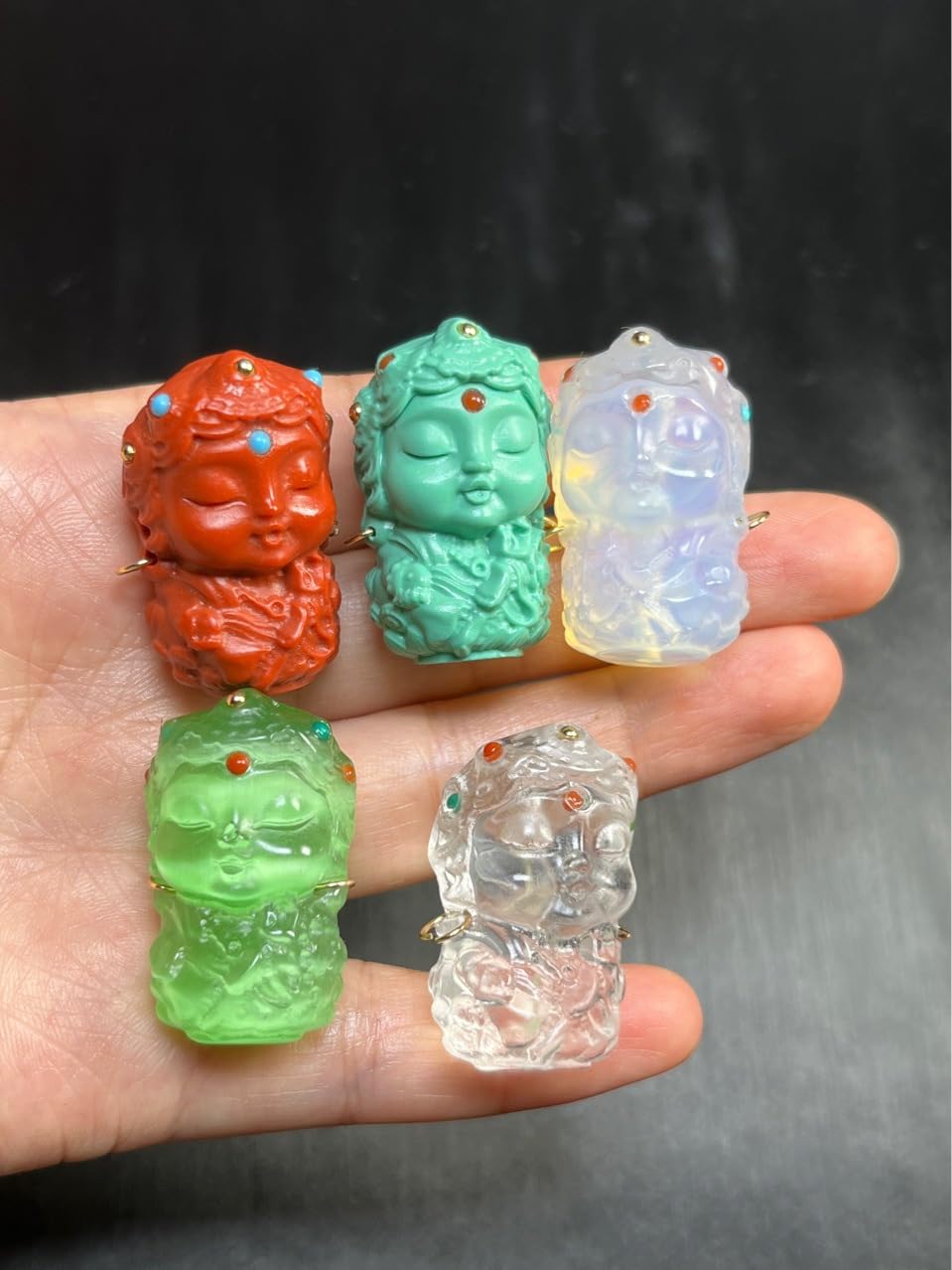 ONURTH Perle di Vetro Sherpa Dadu Mother 10/20PCS 32MM Perle di Vetro per creazione di Gioielli Fai da Te Collana Braccialetto Perline di Cristallo per l'artigianato