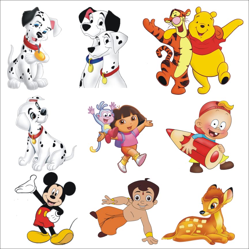 Cartoon Characters Switchboard Stickers for Kids Room