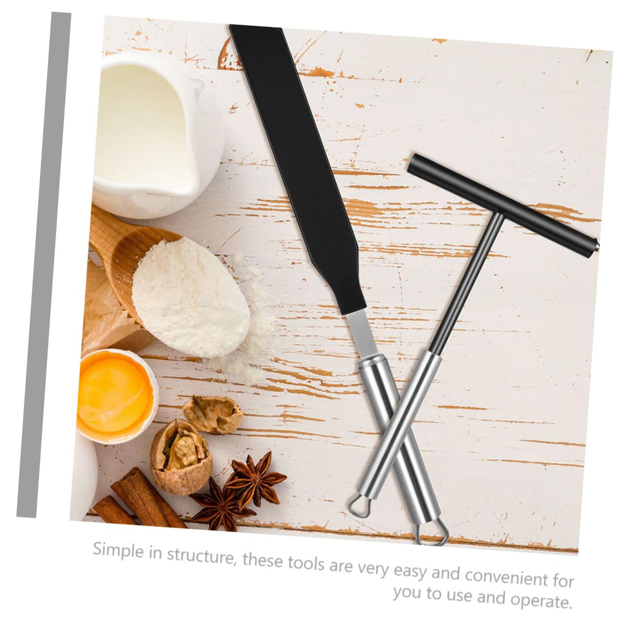 2juegos Utensilios Para Hacer Crepes De Acero Inoxidable Espátula y Esparcidor Herramienta Para Pancakes y Tortitas Cocina y Repostería