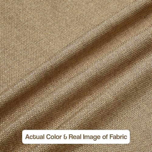 Image of FRESH FROM LOOM Jute Parda | Premium 5 ft Curtain for Windows | Curtains for Slider Track | Non-Ring Curtains | S-Wave Pleat | Light Block Parde | Breathable Fabric (Size - 5ft, Beige, 1pc), Eyelet