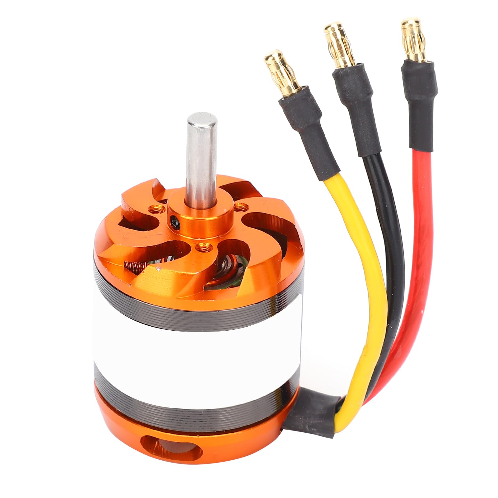 RC Bürstenloser Motor, RC Flugzeugmotor Starker Schub Orange 1 Stück für RCFlugzeug für Drohne für RC-Starrflügelflugzeuge für RC-Starrflügelflugzeuge (1250KV)