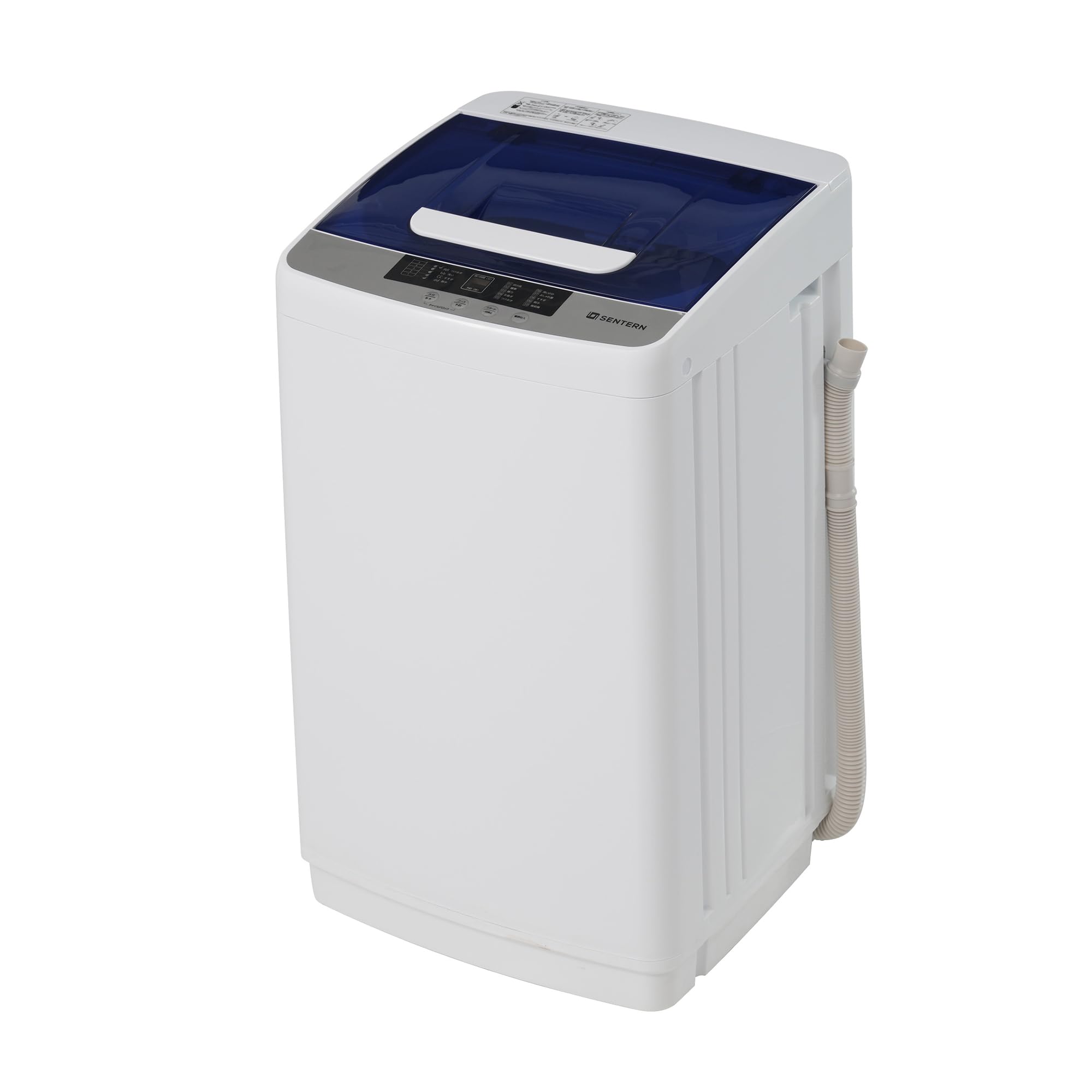 縦型洗濯機 小型 5kg 全自動洗濯機 10種類 洗濯 脱水 すすぎ コンパクト 省エネ 予約洗濯 チャイルドロック ミニ洗濯器 ステンレス槽 排水ホース 部屋干し 毛布 引越し 家電 新生活 一人暮らし (ホワイト, 容量5kg+幅44*奥行き44.5*高さ78cm)