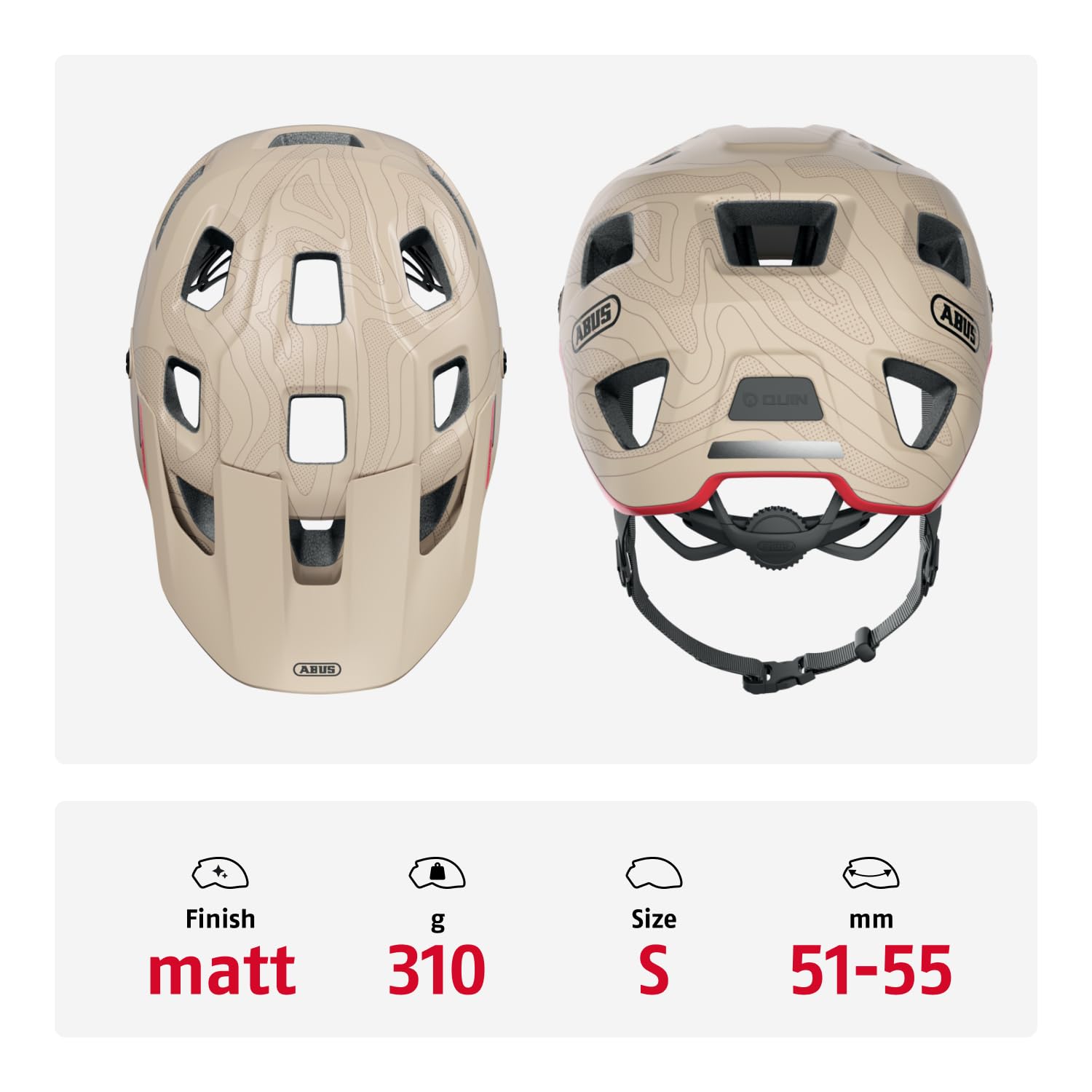 ABUS Casco MTB MoDrop - Casco de Ciclismo Robusto con Buena ventilación para Ciclistas de montaña - Ajuste Personalizado - Unisex