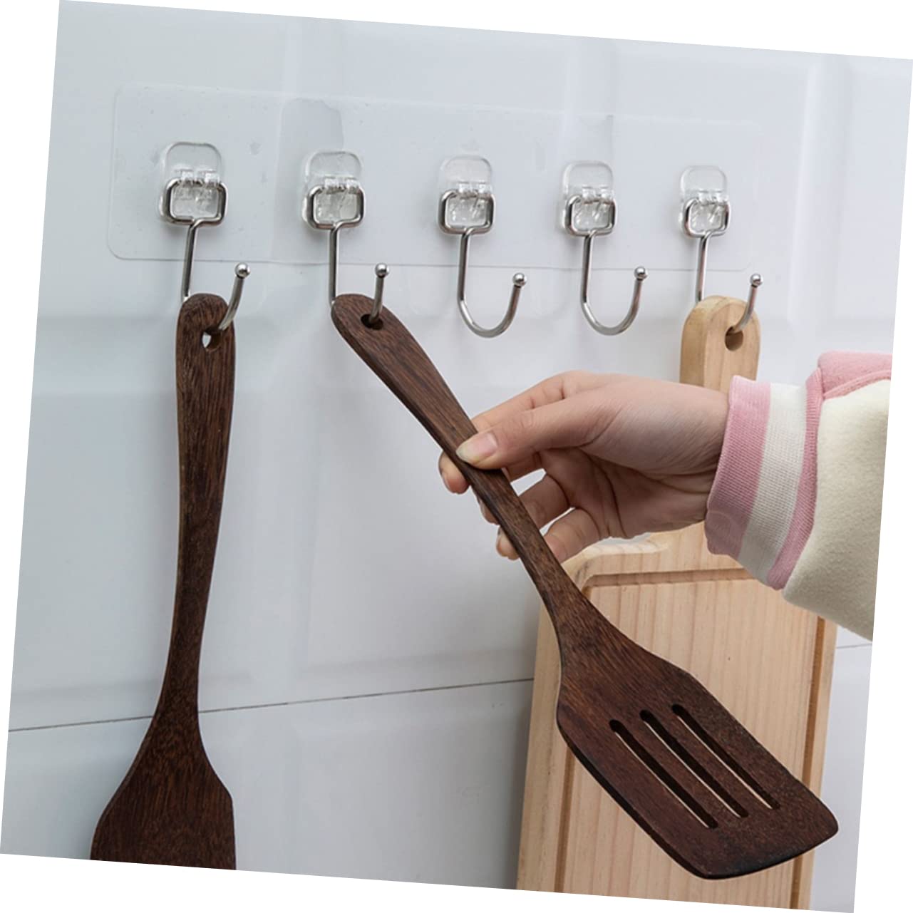 VASDEV 20 Piezas de Gancho de Pasta Resistente Perchero de Servicio Pesado Ganchos Decorativos Perchas de Metal para Trabajo Pesado Ahorro de Espacio Colgador de Pared Adhesivo Colgador d