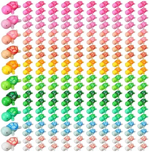 200 Stück Mini Schildkröten Leuchtend - Kleine Harz Figuren Für Deko & Spiel