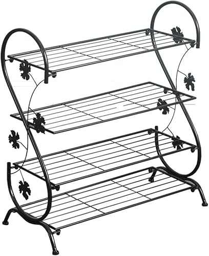 Miniatura 6 de Zapatero, banco de almacenamiento de metal de pie, organizador de zapatos, cubierta de tela no tejida, estantes apilables para pasillo, entrada,