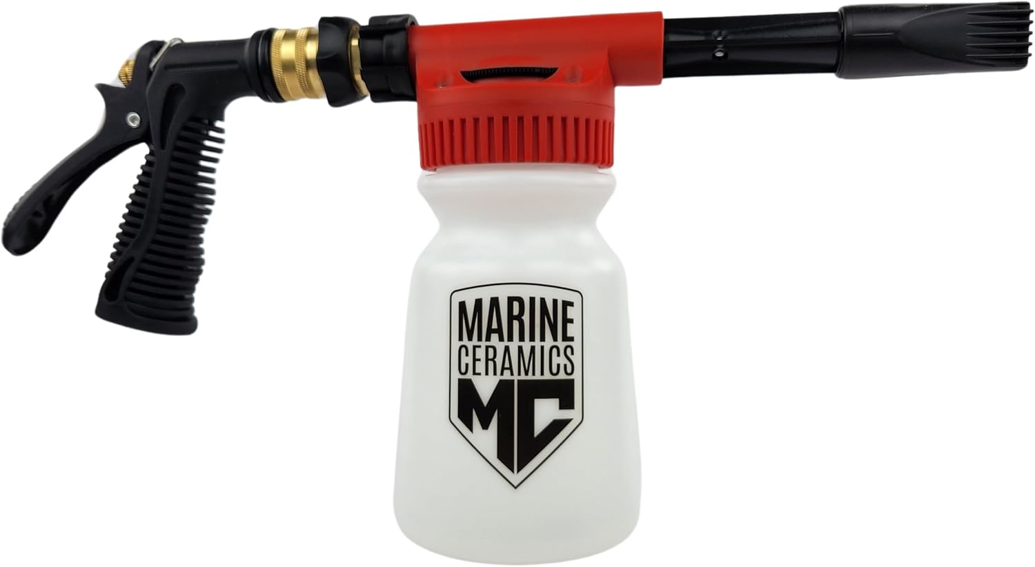 Ultimate Foam Gun & High-End Marine Foam Cannon Soap Bundle (1 gal) / Premium Ceramic Wash/Removes Salt & Tough Contaminants/Rich, Luxurious Foam for Scratch-Free Boat Washing