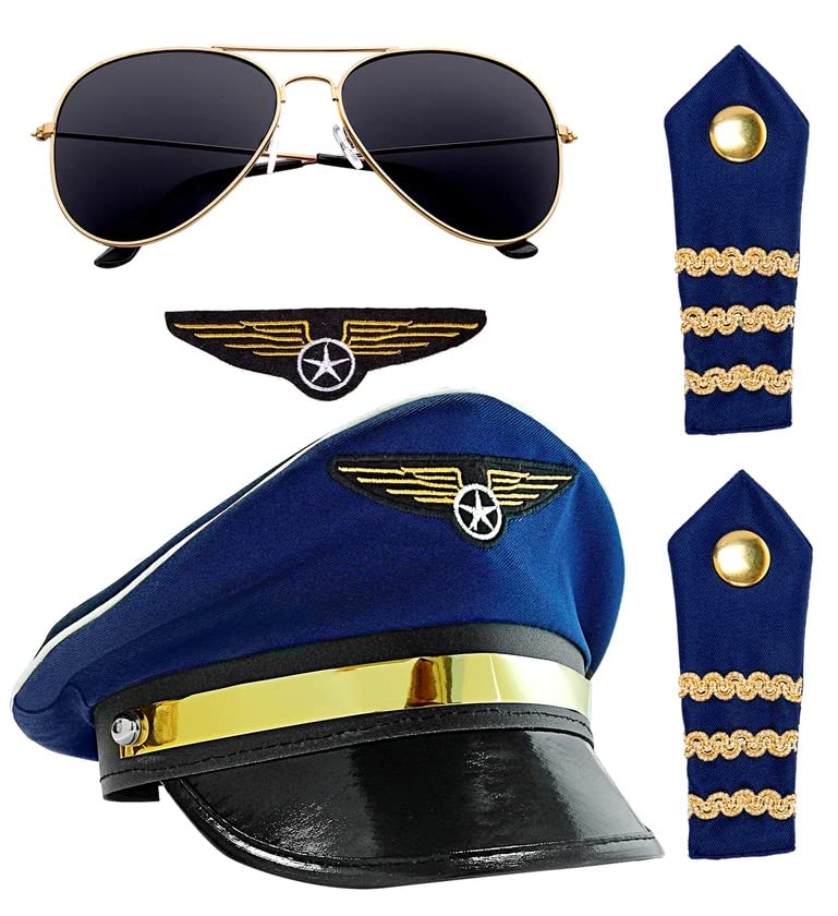 Buy Mega_JumbleSale Airline Pilot Captain Costume Kit Pilot Dress up